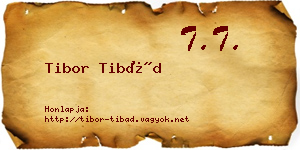 Tibor Tibád névjegykártya